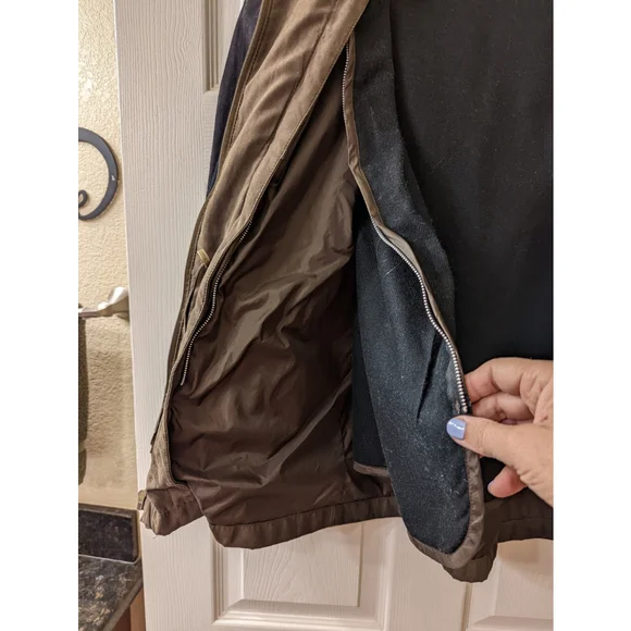 Izzi Sport Coat Womens Small Brown with Detachable Lining & Hood - Picture 6 of 10